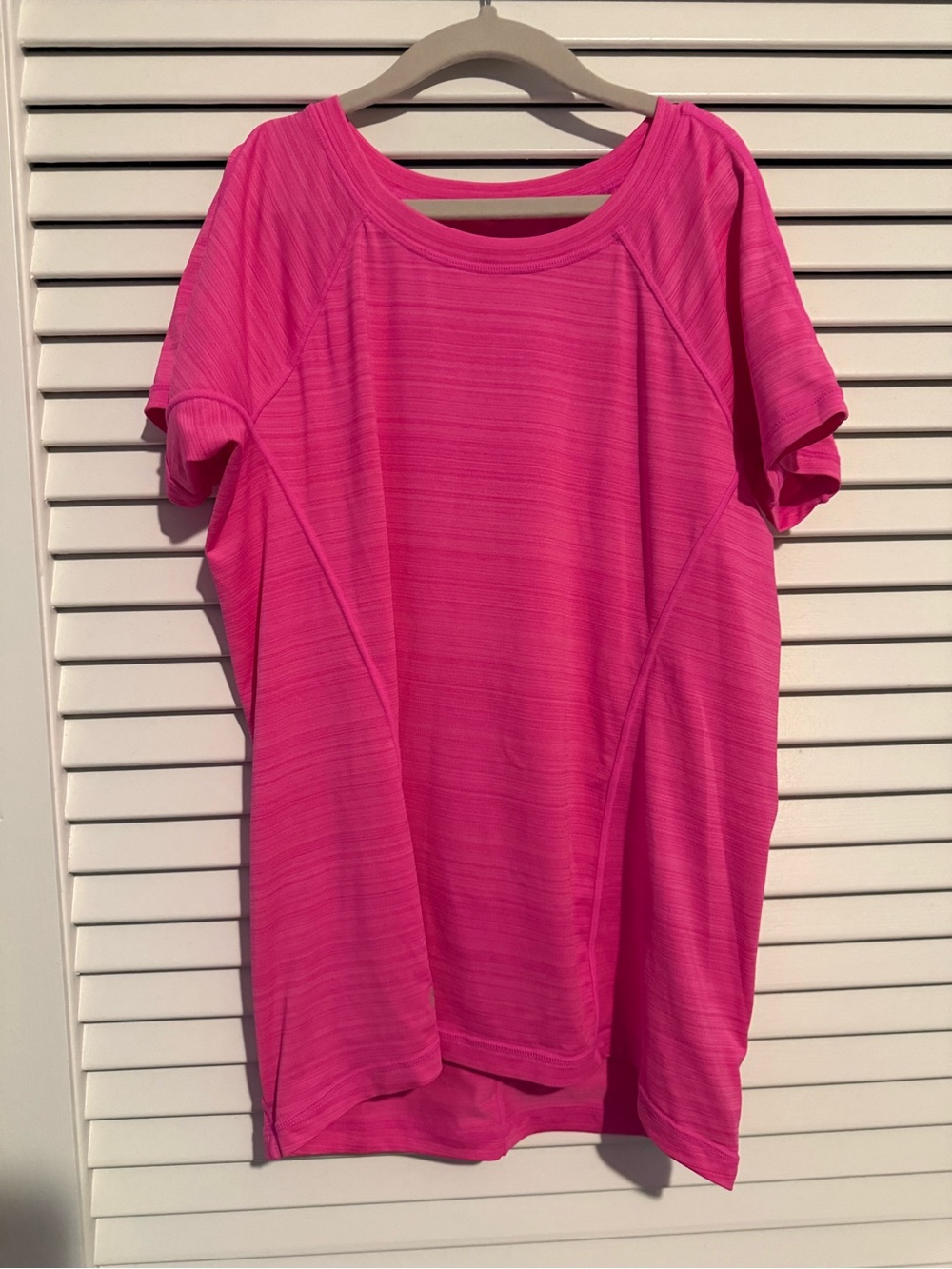 Athleta Girl Pink Space-Dye Performance Tee - Size XL (14